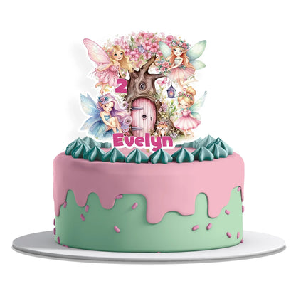 Magical Fairy Personalized Cake Toppers for a fairy-themed birthday celebration