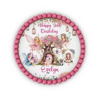 Magical Fairy Personalized Edible Icing Cake Images for custom cake decoration