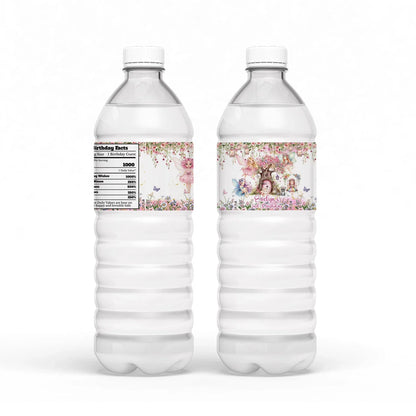 Magical Fairy Water Bottle Label for custom fairy-themed party drinks