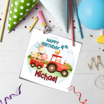 Farm Animals Theme Personalized Icing Sheet Cake Images