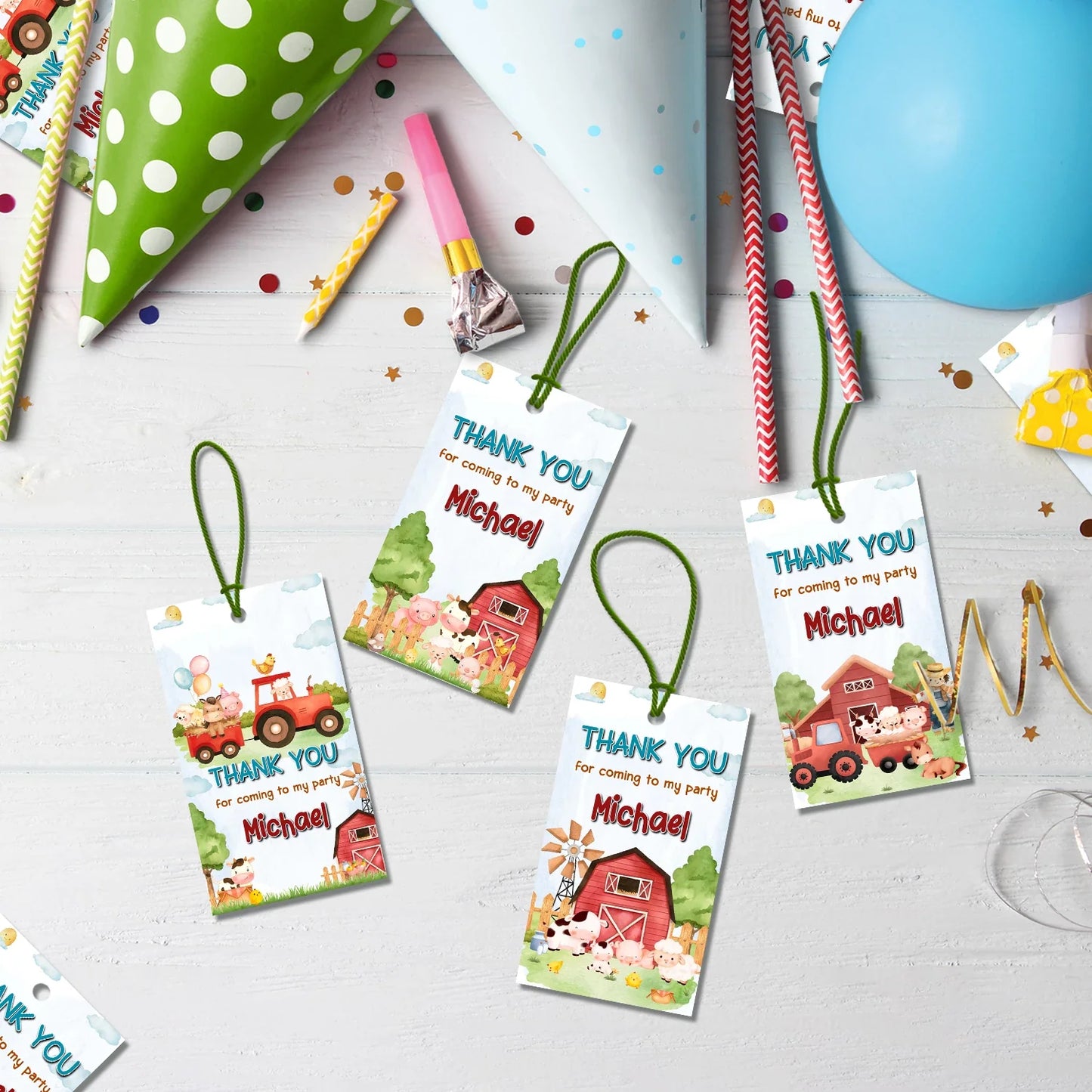 1st Birthday Birthday Decorations, Tracktor Party Supplies, Farm Animals Themed, Barn Yard Theme Digital Template, Editable Farm Animals Theme Image SVG PNG