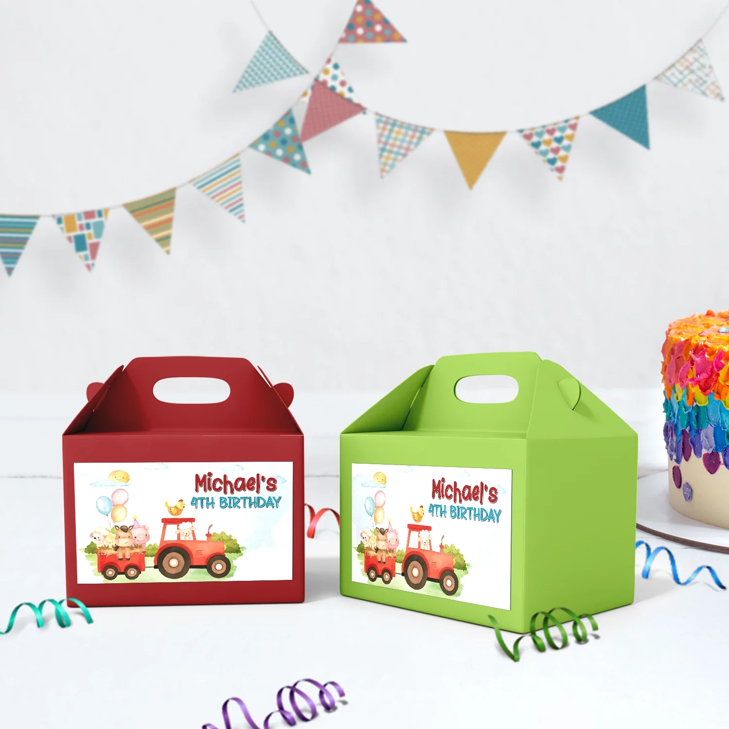 1st Birthday Birthday Decorations, Tracktor Party Supplies, Farm Animals Themed, Barn Yard Theme Digital Template, Editable Farm Animals Theme Image SVG PNG