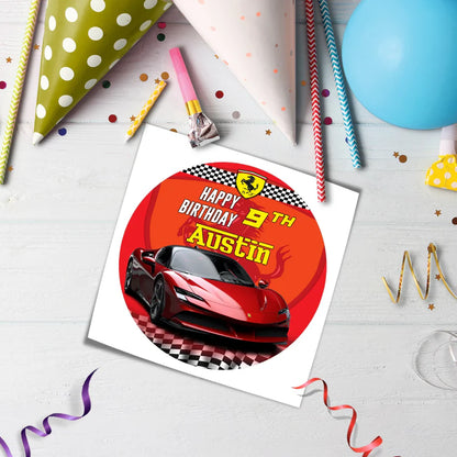 Ferrari Edible Icing Sheet Cake Images Personalized for Birthdays