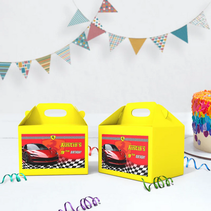 Ferrari Birthday Decorations, Red Ferrari Party Supplies, Sport Car Themed, Ferrari F1 Digital Template, Editable Ferrari Image SVG PNG