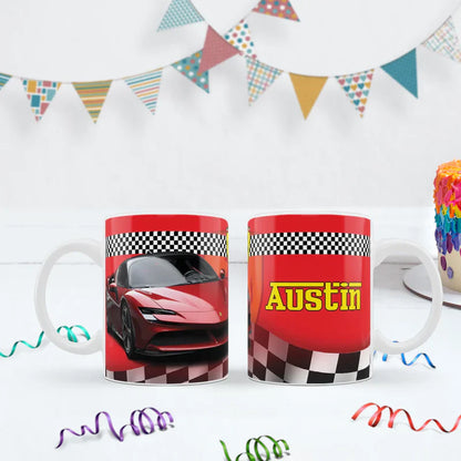 Ferrari Birthday Decorations, Red Ferrari Party Supplies, Sport Car Themed, Ferrari F1 Digital Template, Editable Ferrari Image SVG PNG