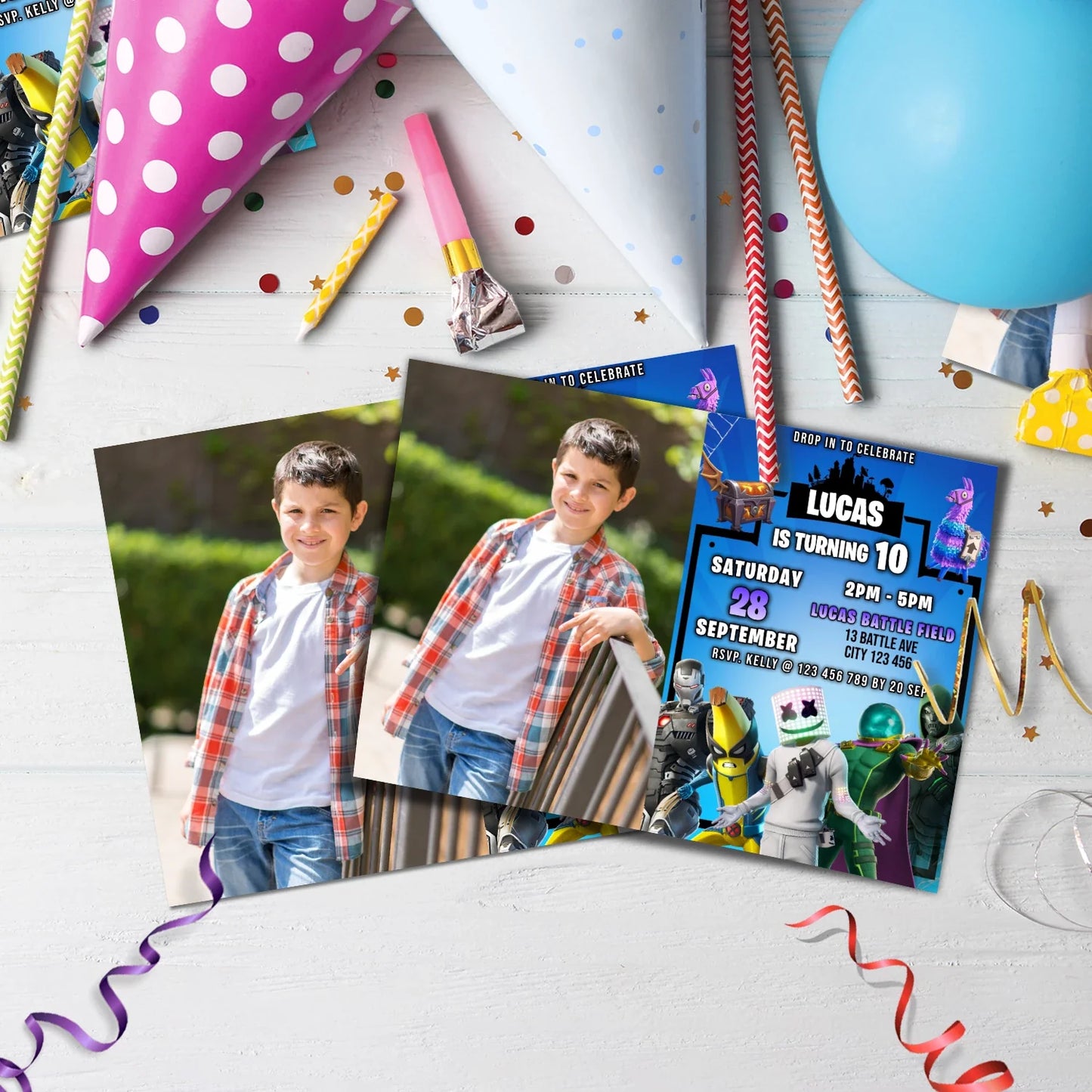 Fortnite Birthday Decorations, Fortnite Party Supplies, Play Fortnite Themed, Fortnite Games Digital Template, Editable Fortnite Image SVG PNG