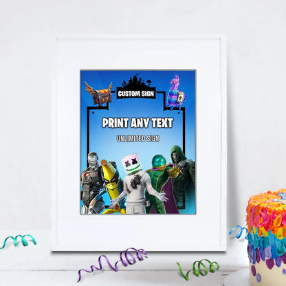 Fortnite Birthday Decorations, Fortnite Party Supplies, Play Fortnite Themed, Fortnite Games Digital Template, Editable Fortnite Image SVG PNG