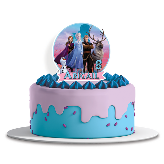 Frozen themed personalized cake toppers