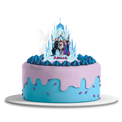 Frozen themed personalized cake toppers