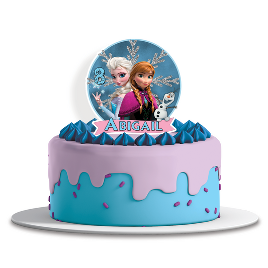 Frozen themed personalized cake toppers