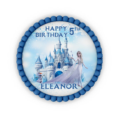 Frozen Personalized Edible Icing Cake Images for easy and beautiful cake decorating with custom text