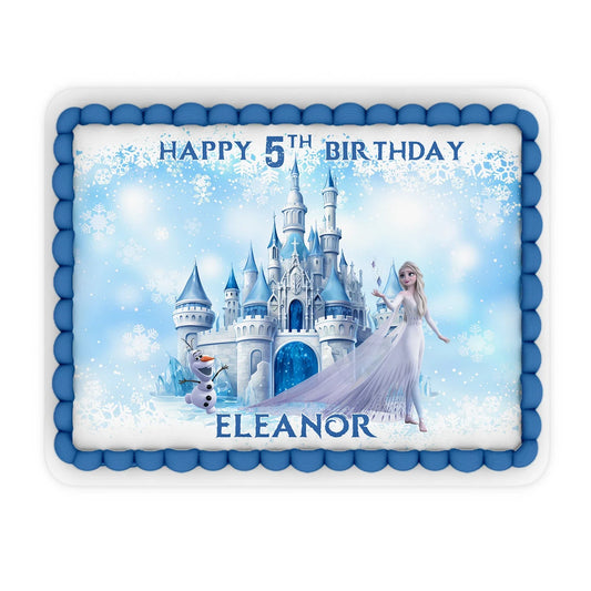 Frozen Personalized Edible Sheet Cake Images with high-quality edible prints for Frozen-themed cakes