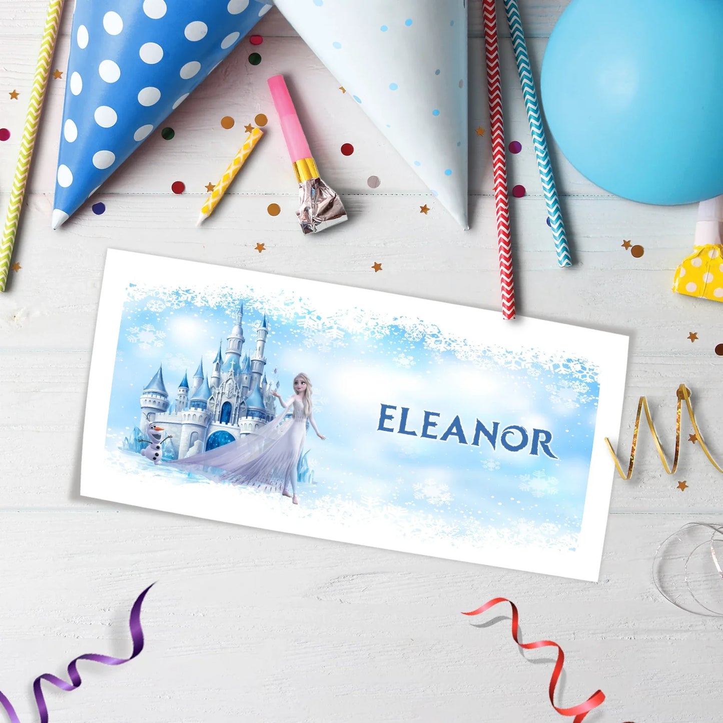 Frozen Birthday Decorations, Anna, Elsa, Olaf Party Supplies, Frozen Themed, Frozen Disney Digital Template, Editable Frozen Image SVG PNG