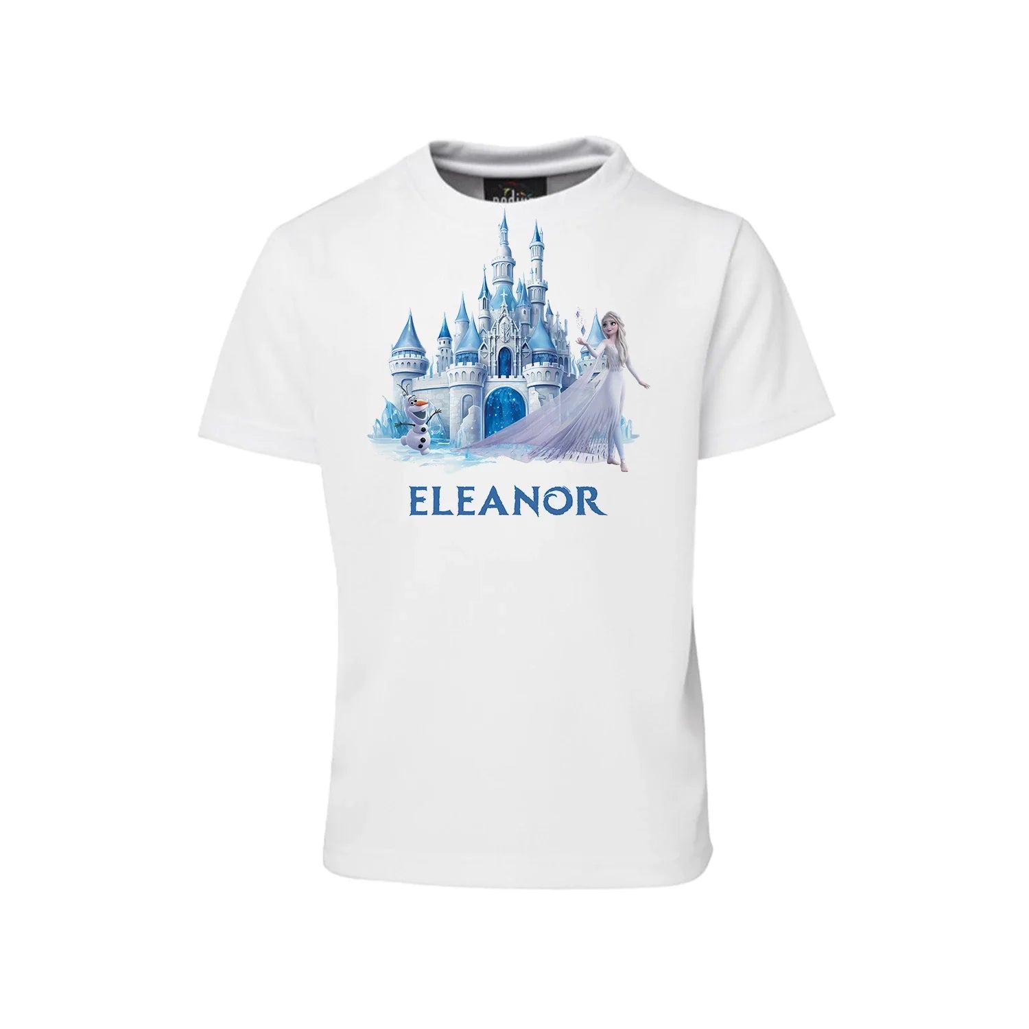 Frozen Sublimation T-Shirt with custom text and graphics for a unique Frozen-themed outfit