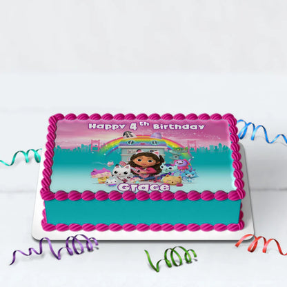 Gabby's Dollhouse Birthday Decorations, Gabby Party Supplies, Pandy Paws Themed, Gabby TV series Digital Template, Editable Gabby's Dollhouse Image SVG PNG