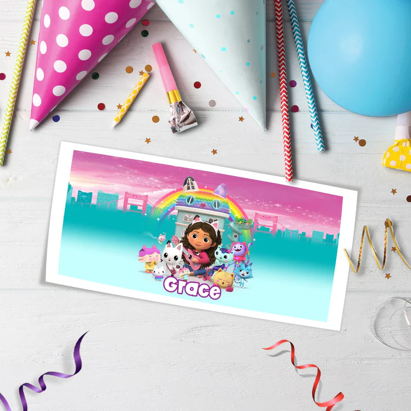 Gabby's Dollhouse Birthday Decorations, Gabby Party Supplies, Pandy Paws Themed, Gabby TV series Digital Template, Editable Gabby's Dollhouse Image SVG PNG