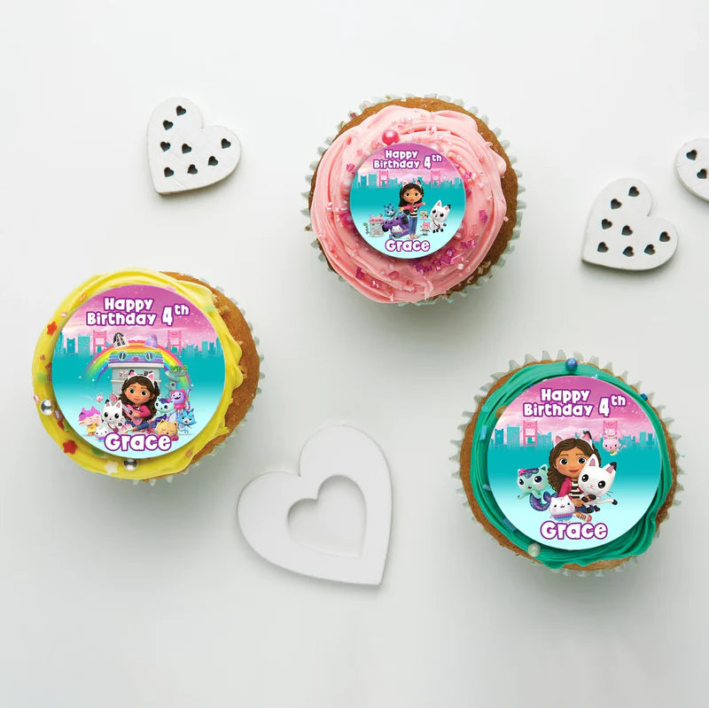 Gabby's Dollhouse Birthday Decorations, Gabby Party Supplies, Pandy Paws Themed, Gabby TV series Digital Template, Editable Gabby's Dollhouse Image SVG PNG