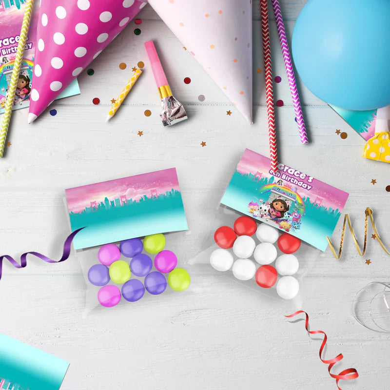 Gabby's Dollhouse Birthday Decorations, Gabby Party Supplies, Pandy Paws Themed, Gabby TV series Digital Template, Editable Gabby's Dollhouse Image SVG PNG