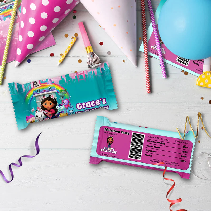 Gabby's Dollhouse Birthday Decorations, Gabby Party Supplies, Pandy Paws Themed, Gabby TV series Digital Template, Editable Gabby's Dollhouse Image SVG PNG