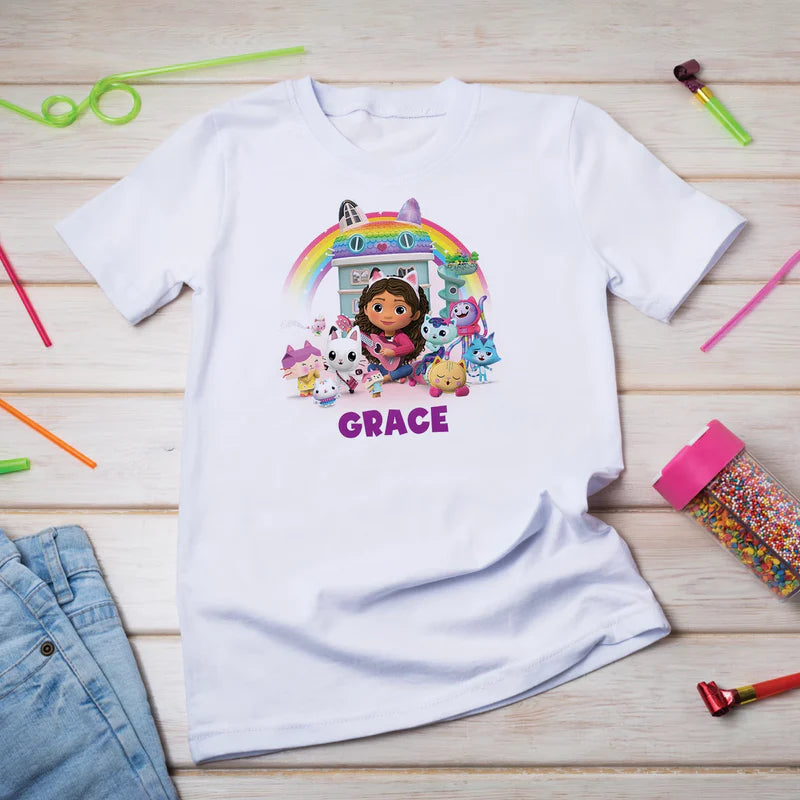 Gabby's Dollhouse Birthday Decorations, Gabby Party Supplies, Pandy Paws Themed, Gabby TV series Digital Template, Editable Gabby's Dollhouse Image SVG PNG