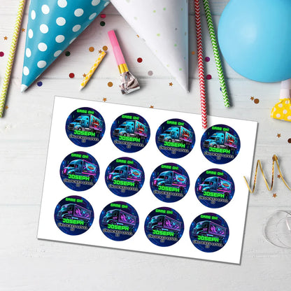 Buy Game Truck Personalized Cupcake Toppers â€“ Custom Party Decor