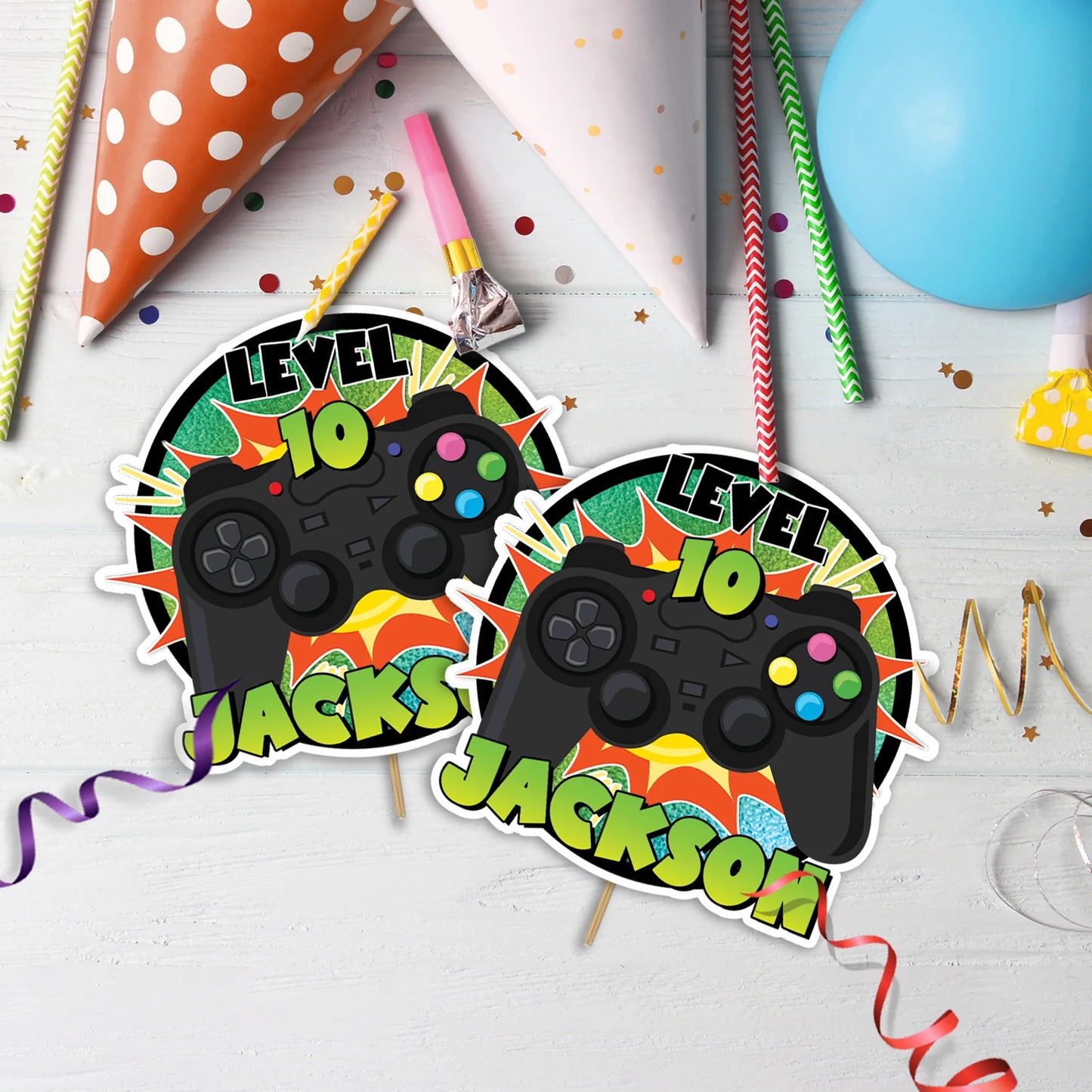 PS4 Birthday Decorations, Game Controller Party Supplies, Playstation Themed, Gaming Controller Digital Template, Editable Gaming Controller Playstation Image SVG PNG