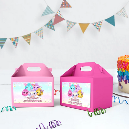 Mystery Box Birthday Decorations, Squishy Toy Party Supplies, Glitter Dumpling Themed, Viral kids toy Digital Template, Editable Glitter Dumpling Image SVG PNG
