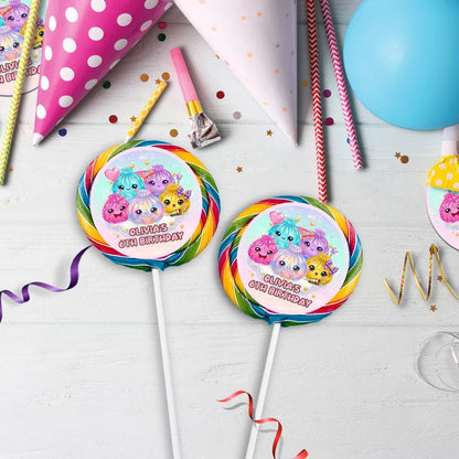 Mystery Box Birthday Decorations, Squishy Toy Party Supplies, Glitter Dumpling Themed, Viral kids toy Digital Template, Editable Glitter Dumpling Image SVG PNG