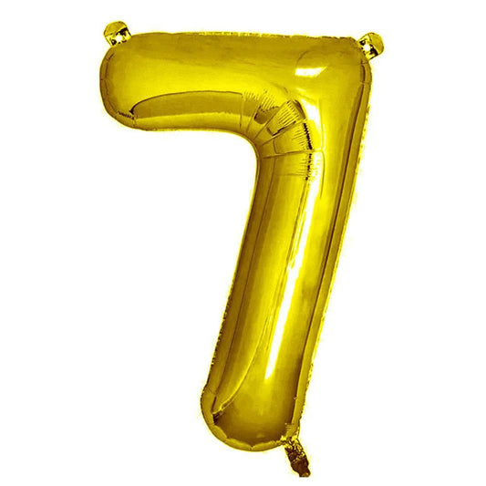 Gold Number 7 Foil Balloon