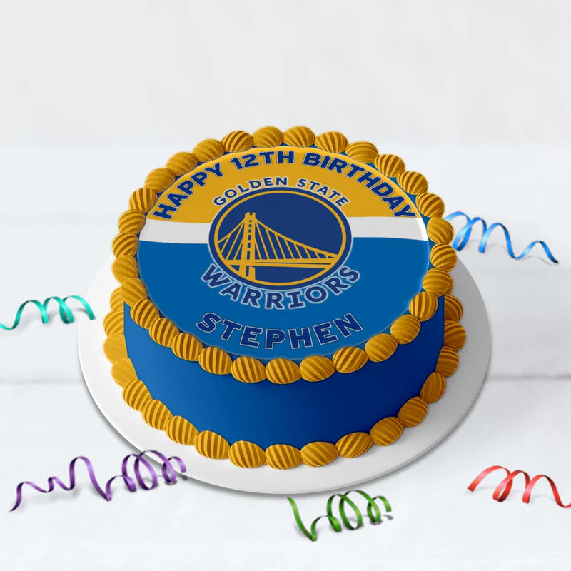 Golden State Warriors Birthday Decorations, NBA Team Party Supplies, Basketball Themed, GSW Stephen Curry Digital Template, Editable Golden State Warriors Image SVG PNG