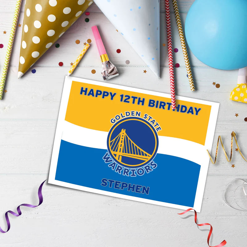 Golden State Warriors Edible Sheet Cake Topper Printable