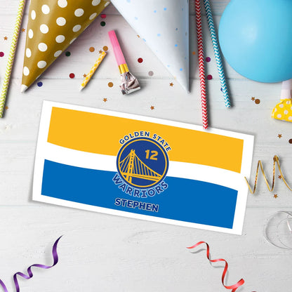 Golden State Warriors Birthday Decorations, NBA Team Party Supplies, Basketball Themed, GSW Stephen Curry Digital Template, Editable Golden State Warriors Image SVG PNG