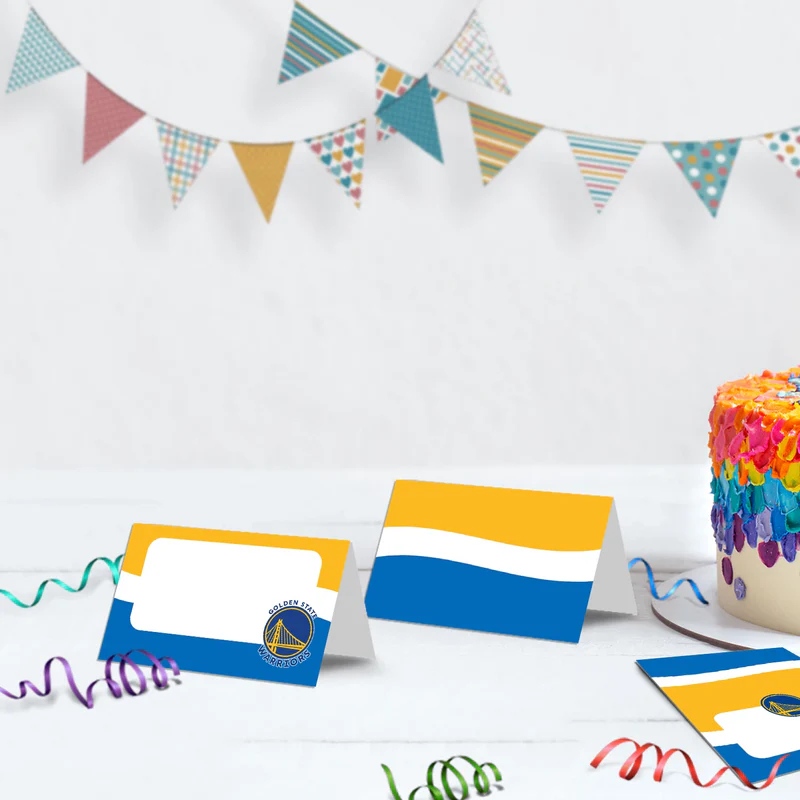 Golden State Warriors Birthday Decorations, NBA Team Party Supplies, Basketball Themed, GSW Stephen Curry Digital Template, Editable Golden State Warriors Image SVG PNG