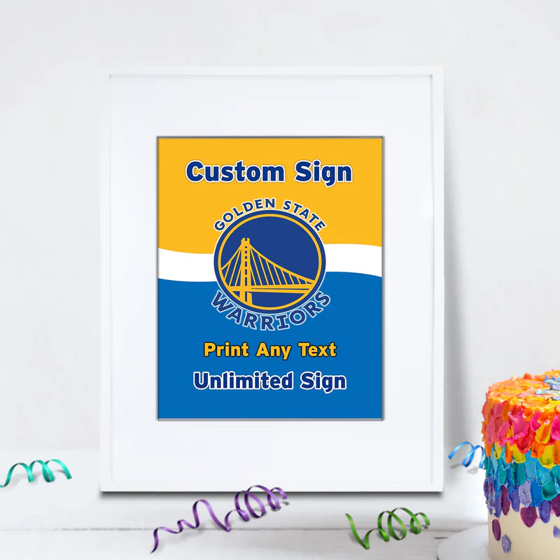 Golden State Warriors Birthday Decorations, NBA Team Party Supplies, Basketball Themed, GSW Stephen Curry Digital Template, Editable Golden State Warriors Image SVG PNG