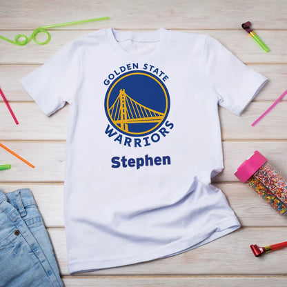 Golden State Warriors Birthday Decorations, NBA Team Party Supplies, Basketball Themed, GSW Stephen Curry Digital Template, Editable Golden State Warriors Image SVG PNG
