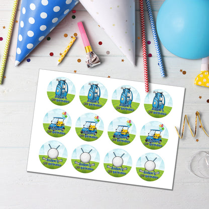 Mini Golf Cupcake Toppers - Personalized Touch for Mini Golf-Themed Parties and Events
