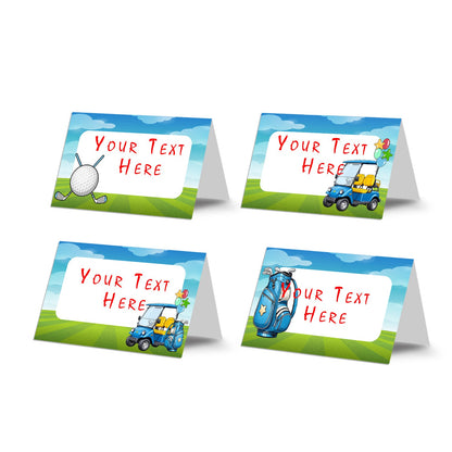 Mini Golf Food Cards: Personalized food cards with mini golf course designs