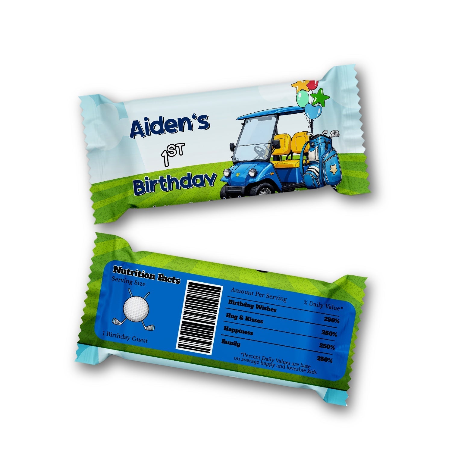 Mini Golf Rice Krispies Treats Label & Candy Bar Label: Custom labels for Rice Krispies treats and candy bars with mini golf designs