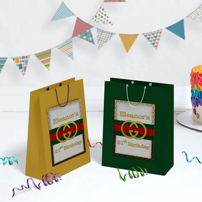 Gucci Inspired Birthday Decorations, Gucci Inspired Party Supplies, Gucci Inspired Themed, Gucci Style Inspired Digital Template, Editable Gucci Inspired Image SVG PNG