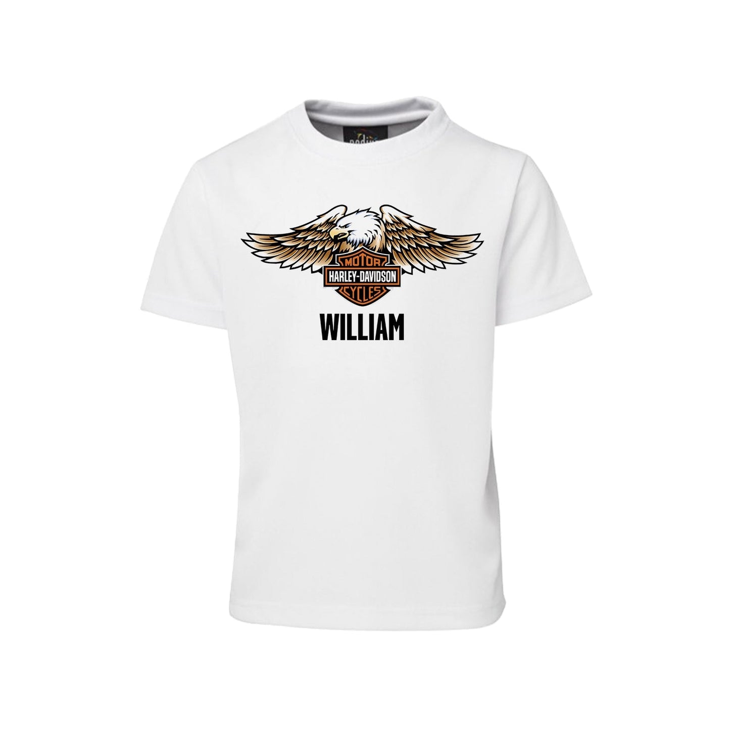 Custom sublimation T-shirt featuring Harley Davidson artwork