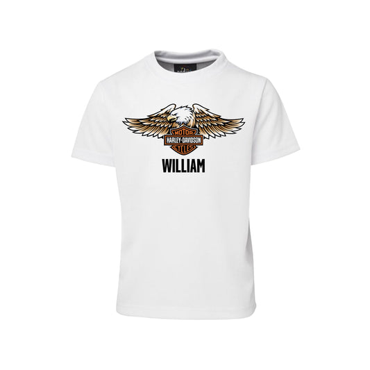 Custom sublimation T-shirt featuring Harley Davidson artwork