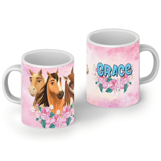 Personalized Horse The Spirit Theme Mug - Custom Horse Theme Mug