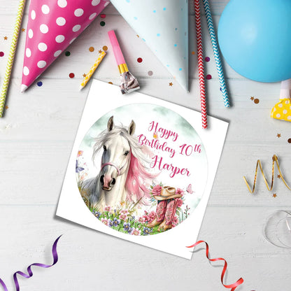 Horse Equestrian Edible Icing Sheet Cake Images Custom