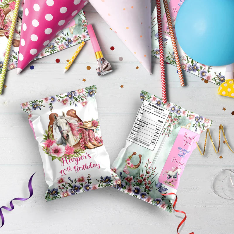Horse Birthday Decorations, Cow girls Party Supplies, Horseshoe Themed, Horse Digital Template, Editable Horse Equestrian Image SVG PNG