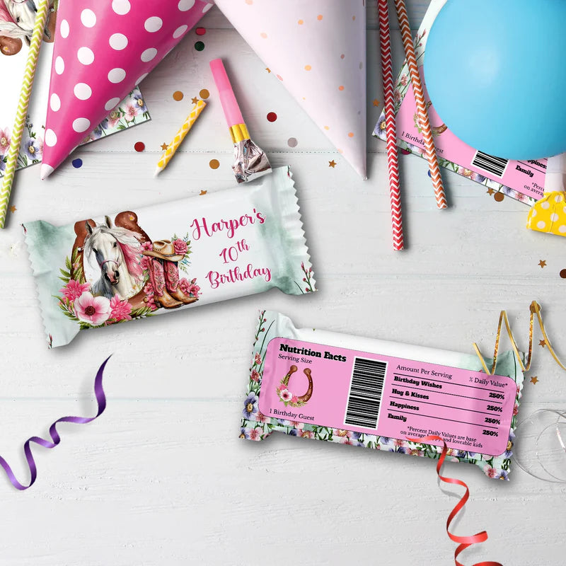 Horse Birthday Decorations, Cow girls Party Supplies, Horseshoe Themed, Horse Digital Template, Editable Horse Equestrian Image SVG PNG