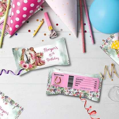 Horse Birthday Decorations, Cow girls Party Supplies, Horseshoe Themed, Horse Digital Template, Editable Horse Equestrian Image SVG PNG