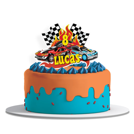 Personalized Hot Wheels Cake Toppers