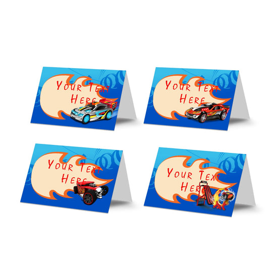 Food Cards with Hot Wheels Theme