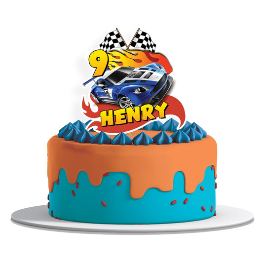 Personalized Hot Wheels Cake Toppers