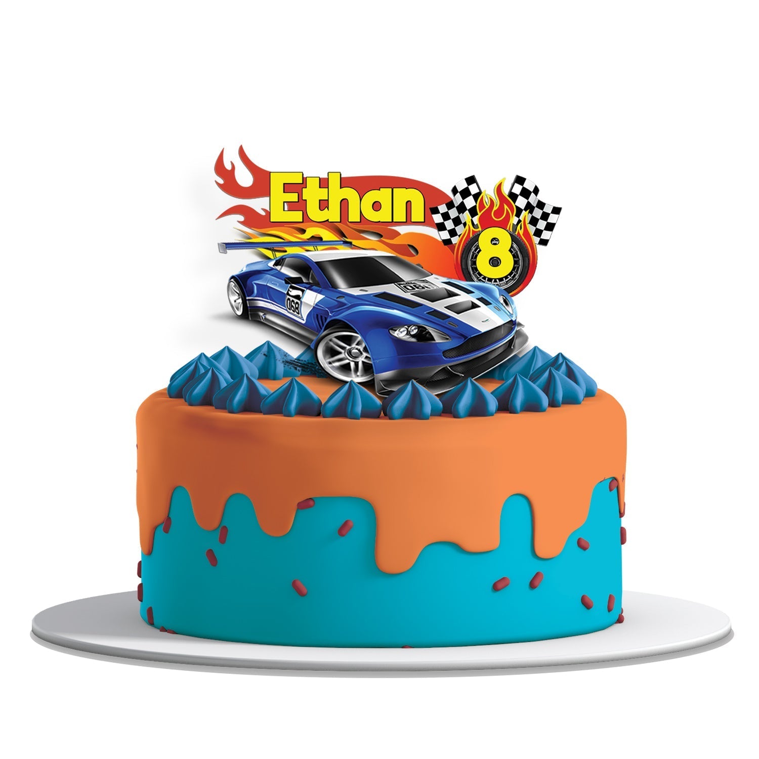 Personalized Hot Wheels Cake Toppers